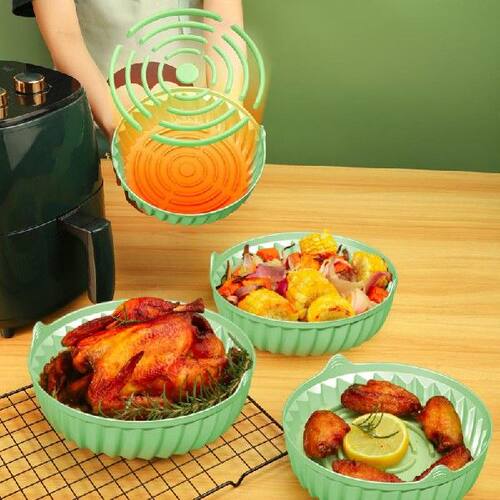 好货Silica Gel Bakeware Silicone Pad Baking Pan Round Reusab
