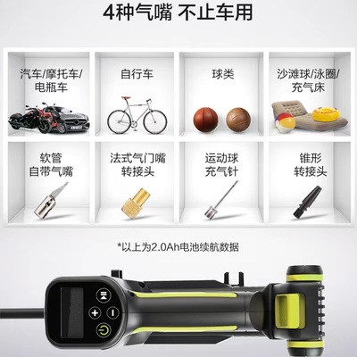 威克士汽车载高压WU092锂电20v电动轮胎智控充停打气WX092充气泵