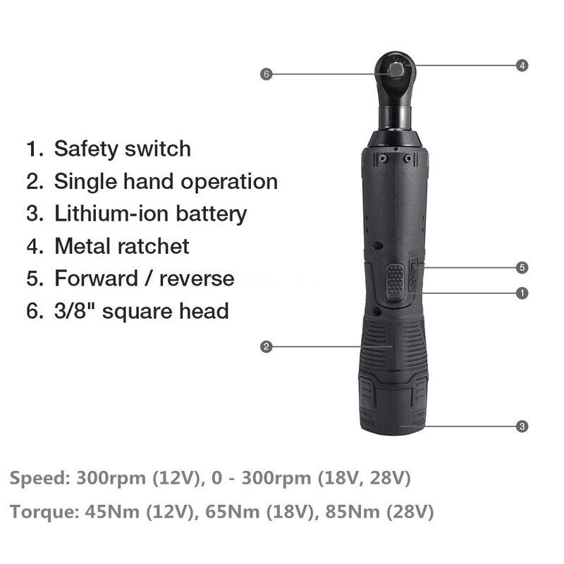 极速12V 18V 28V 3/8 2 Lithium Ion Battery Electric Rat