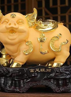 金猪摆件招财风水发财生肖猪工艺礼品摆饰可爱家居客厅电视柜酒柜