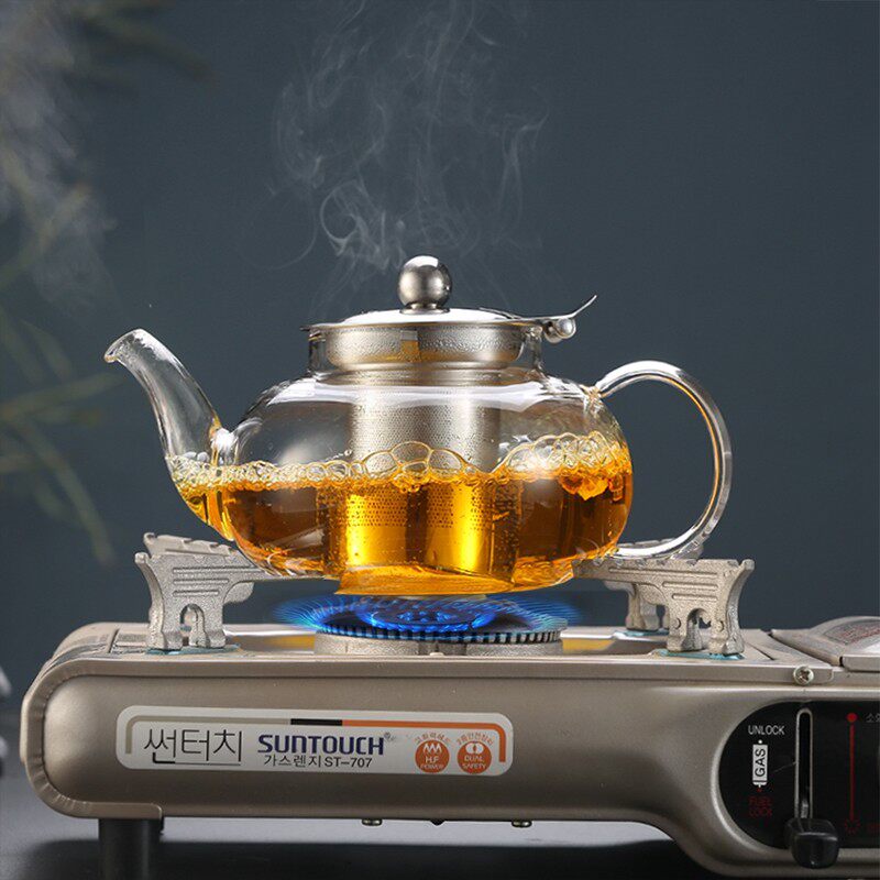 好货加厚玻璃茶具花茶壶套装整套耐热不锈钢过滤红茶功夫煮泡茶器