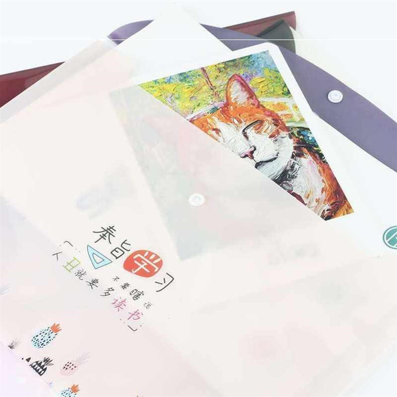 好货快递信封文件袋 透明防水塑料装试卷的袋子保险单袋少女心简