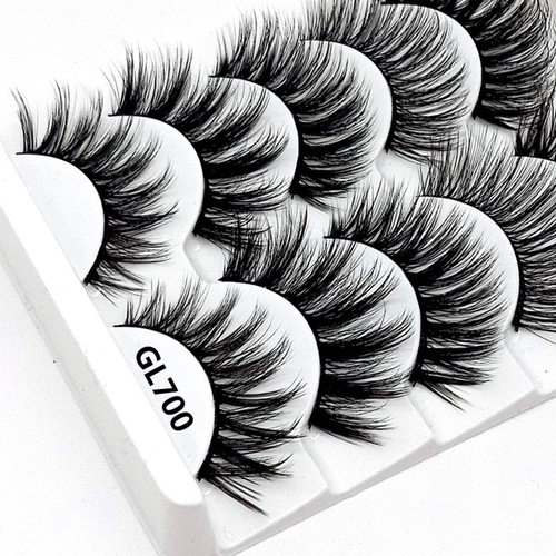 好货5 Pairs 3D Fake Eyelashes Long Thick False Eye Lashes Se