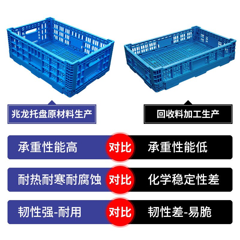 极速加厚可折叠周转箱长方形塑料筐子周转框物流箱塑胶蚯蚓养殖收