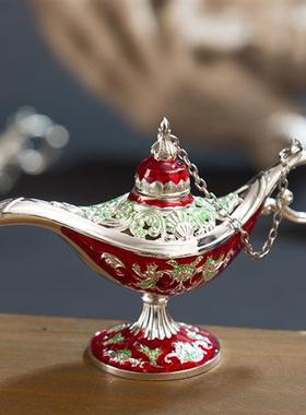 俄欧式复古新款小号阿拉丁神灯家居摆饰神灯许愿灯工艺礼品摆饰