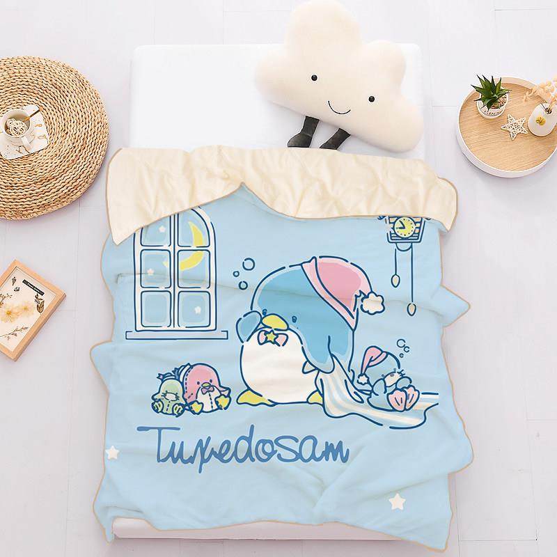 山姆企鹅卡通可爱夏凉被夏季凉感寝室单双人薄被可机洗水洗男女通,床上用品,化纤被,淘宝优惠券,粉丝福利购,淘宝优惠卷