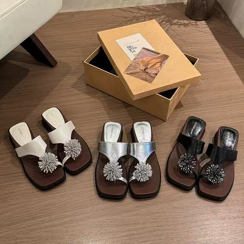 4cm【烟花夹趾拖】厚底舒适坡跟度假套趾凉拖鞋61