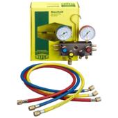 R407C 威科四向冷媒压力表组BM4 REFCO R12 R134a R22