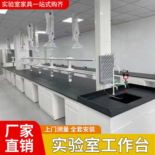 实验台实验室化验室全钢边台钢木中央台PP操作台工作台定制试验桌