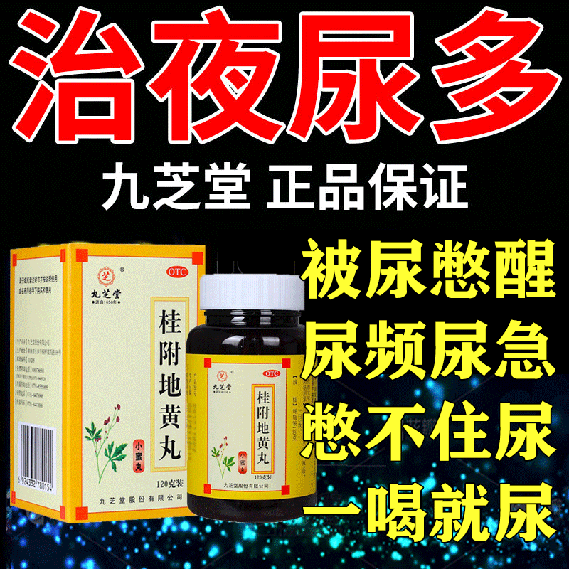 桂附地黄丸九芝堂正品尿频尿急夜尿多小便次数多补肾利尿专用药