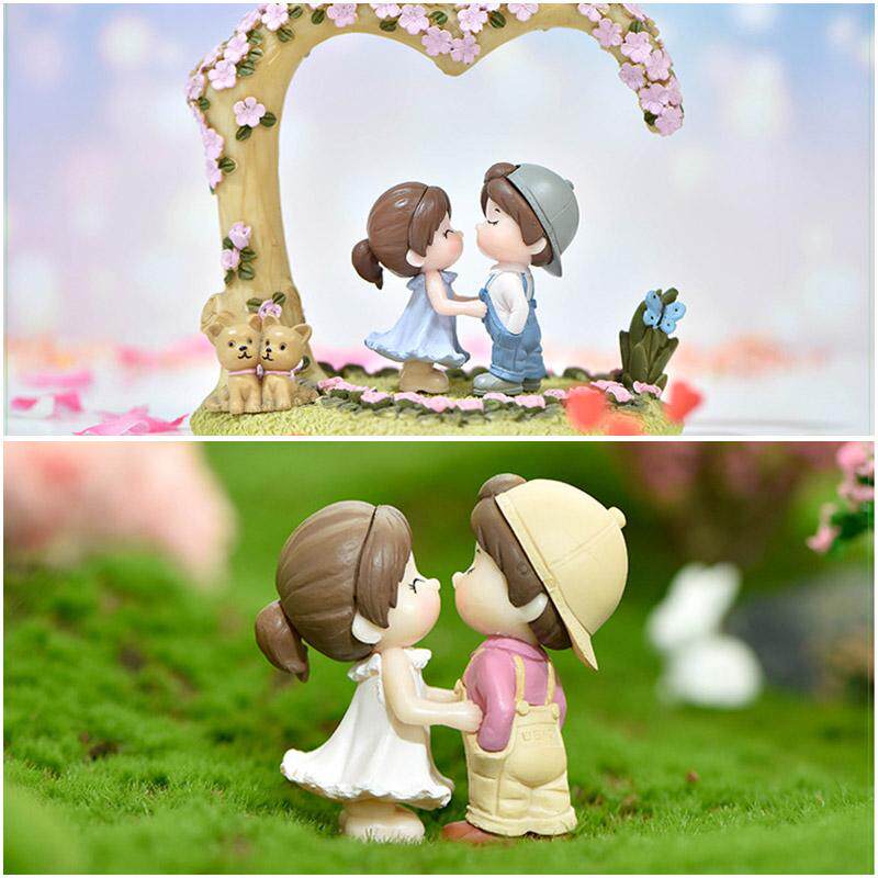 微景观小人摆件可爱手工跳舞情侣结婚礼物创意蛋糕装饰人物摆设