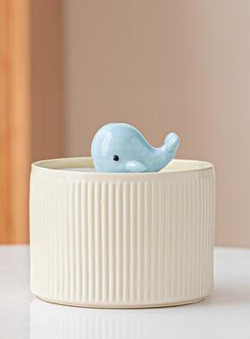 小型流水摆件循环水迷你可爱治愈工位办公室桌面装饰品猫咪饮水机