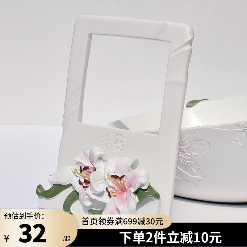 花卉轻奢北欧创意灯开关贴装饰墙贴纸边框保护套插座遮挡树脂装饰