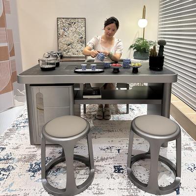 壹官堂现代简约2024新款小型阳台茶桌椅组合实木精致高端家用茶台