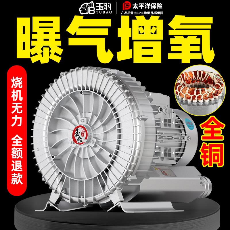 大功率高压漩涡风机强力工业鼓风机旋涡式气泵罗茨涡轮鱼塘增氧机