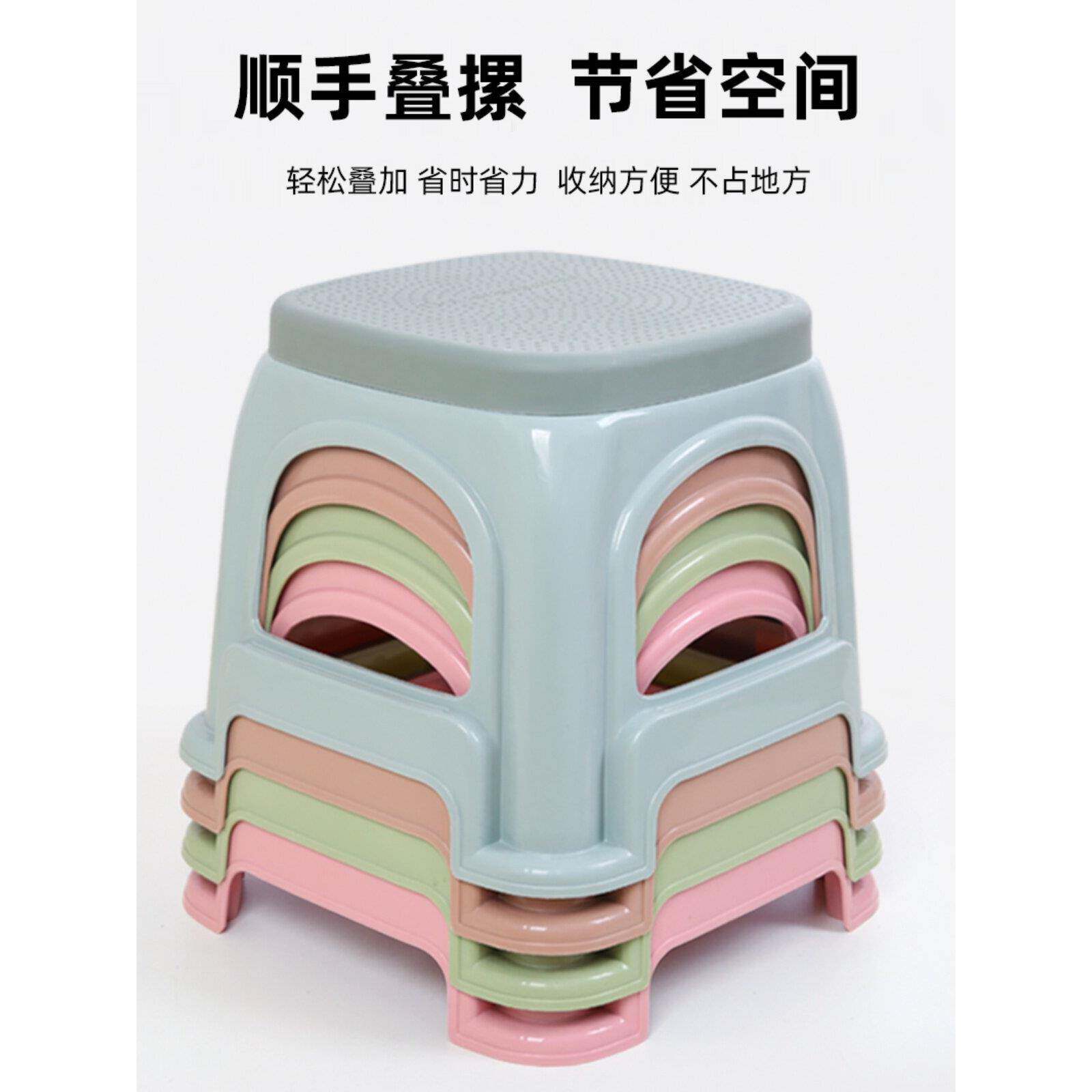 塑料凳子成人板凳家用简约摆摊矮凳现代加厚老人洗澡25cm小号餐凳