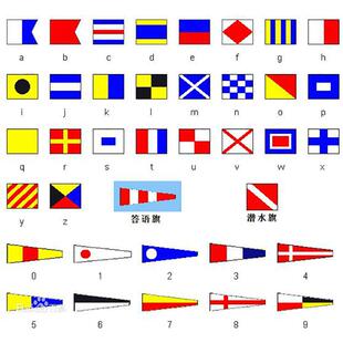 船用国际通用信号旗2#3#4#国际通语信号旗40面/套手旗 船用信号旗