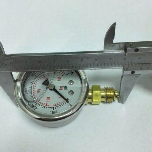 防震压力表 yn-50 0-400bar 6000psi 铜螺纹1/4bsp Φ51-58mm