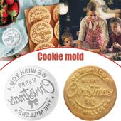 Merry Christmas Cookie 圣诞饼干模具印章 Stamp 3D饼干印章