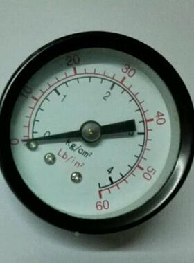轴向压力表 背接式 0~4kgf/cm2 0～60lb/in2 pt1/8 4bar  60psi