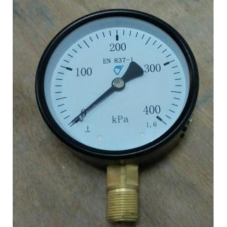 en 837-1 0～400kpa kl1.6 铜接头压力指示仪表 压力表 100mm