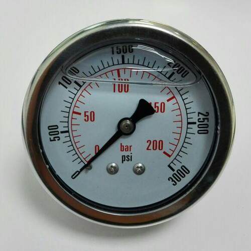 轴向耐震压力表 200bar 3000psi 后直径62mm 前68mm 铜螺纹ZG1/4