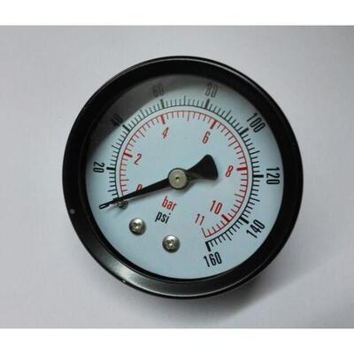 表面直径40MM 轴向压力表 Y-40Z 0-160psi 11bar 背出接口1/4npt