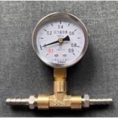 0.1 0.9mpa加宝塔三通接头 表径6cm 压力真空表 60mm宝塔Φ4 12mm