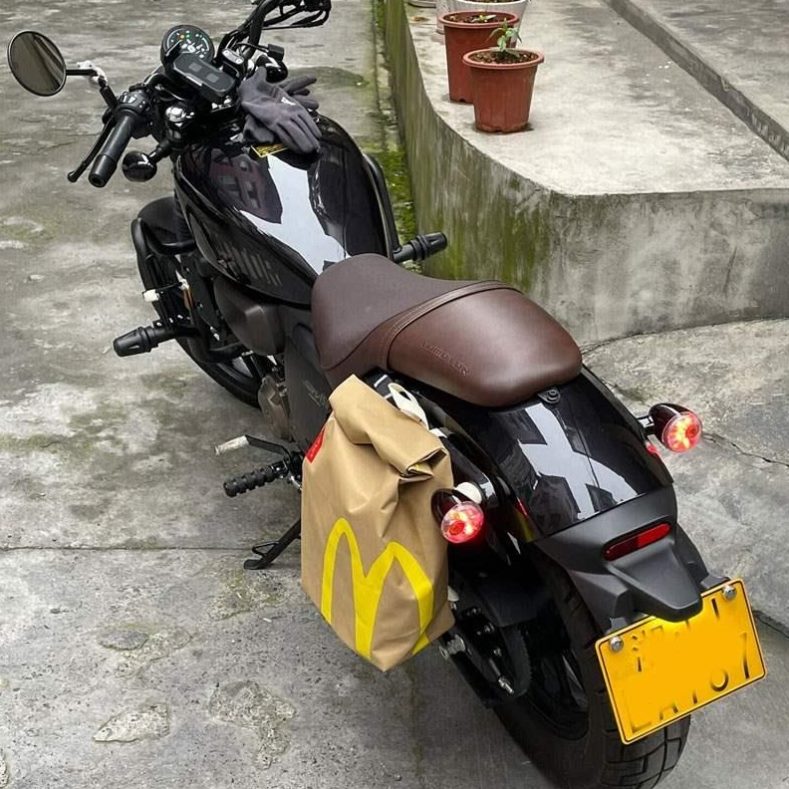 车后包边巡航复古护杠物侧包踏板摩托车电动摩托车尾麦当劳包包挂