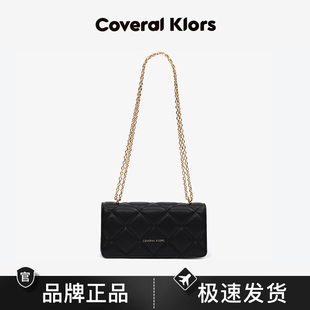 Coveral Klors高级包袋复古链条包小香风菱格链条女单肩斜挎包包