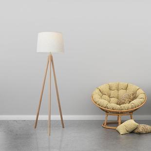 北欧落地灯客厅现代简约创意实木书房卧室立式风台灯