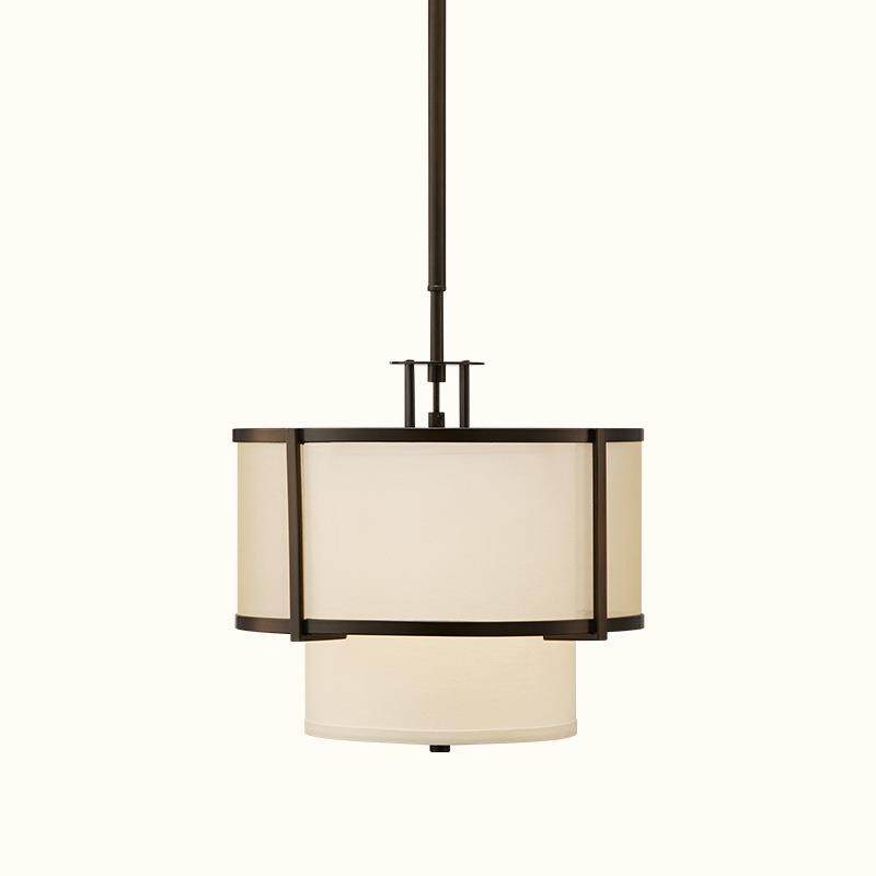 新中式吊灯现代客厅灯具仿古圆形中式餐厅别墅吊灯茶楼铁艺简约灯