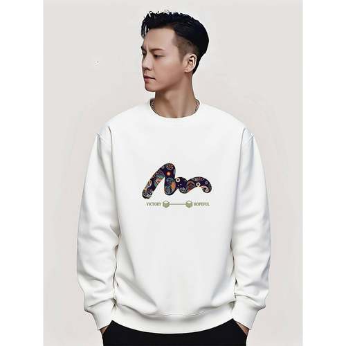 季日系潮牌陈伟流纯棉重霆磅卫衣男士秋冬新款加绒圆MBO领潮覆古