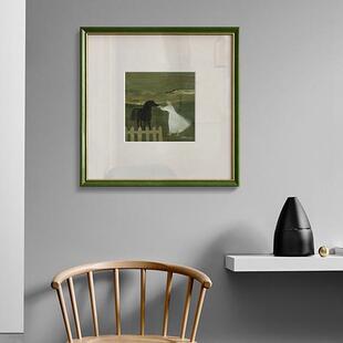米尔顿艾弗里实木绿边画欧式小众卧室餐厅油画挂画装饰画单幅壁画
