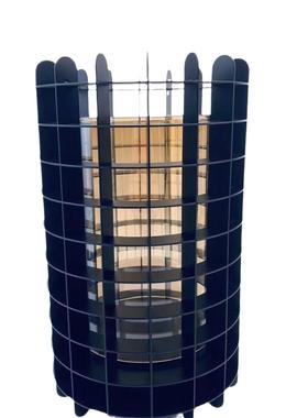 现代简约几何艺术网格镂空金属花瓶样板间客厅插花器软装饰品摆件