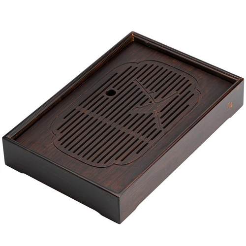 燕喜高山竹茶盘复古客厅茶几大中小号排蓄两用泡茶盘干泡盘茶台