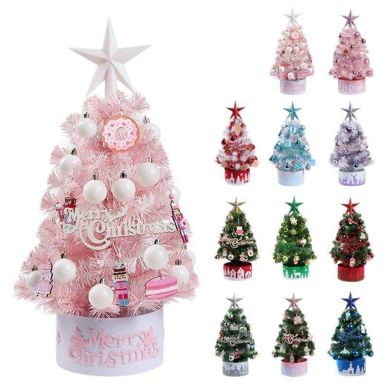 圣诞摆件60圣诞树DIY装饰桌面礼物木质挂饰圣诞球氛围感布置