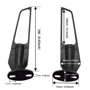 热销定风翼摩托车后视镜大号改装配件扰流板倒车镜仿赛刀型镜