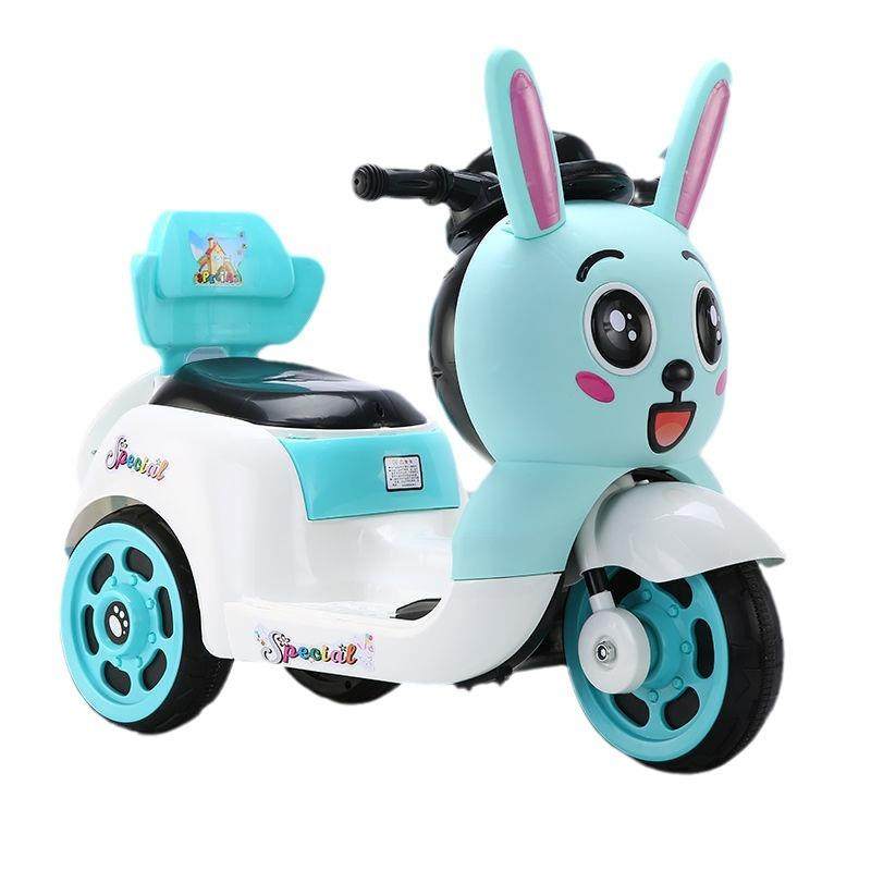 新款儿童电动摩托车可坐人男女孩三轮车宝宝充电遥控玩具电瓶童车