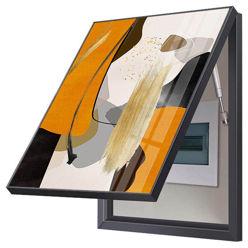 现代简约电表箱装饰画竖版抽象电闸箱餐厅壁画电源总开关遮挡挂画