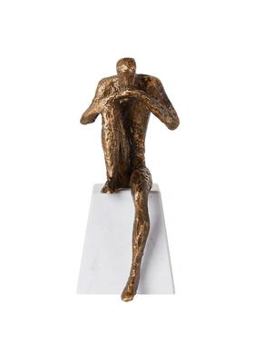 现代简约样板间创意抽象思考者人物酒架书房装饰品摆件桌面摆设