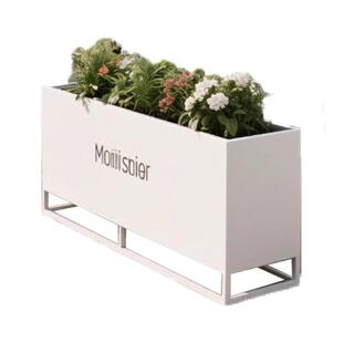 室外露台花箱阳台花坛户外室内长方形铁艺花架不锈钢花箱造景花槽