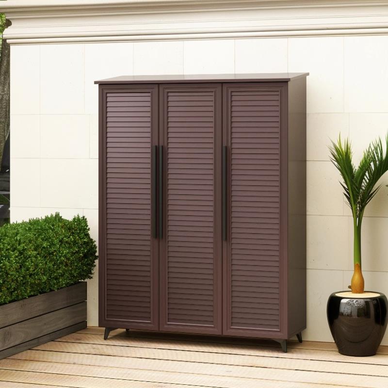 户外门口收纳柜防雨防晒花园庭院全铝合金收纳置物一体工具收纳柜