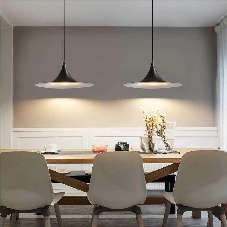 喇叭吊灯简约丹麦极简飞碟样板间床头商用艺术个性北欧餐桌餐厅吊