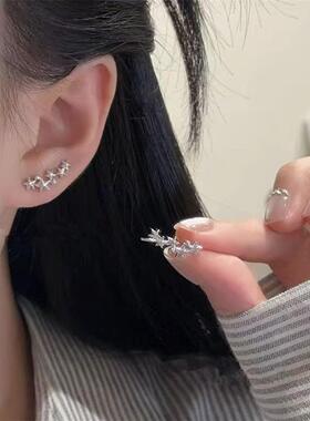 小众设计感星星耳钉女时尚气质简约百搭高级感耳排式耳环耳饰