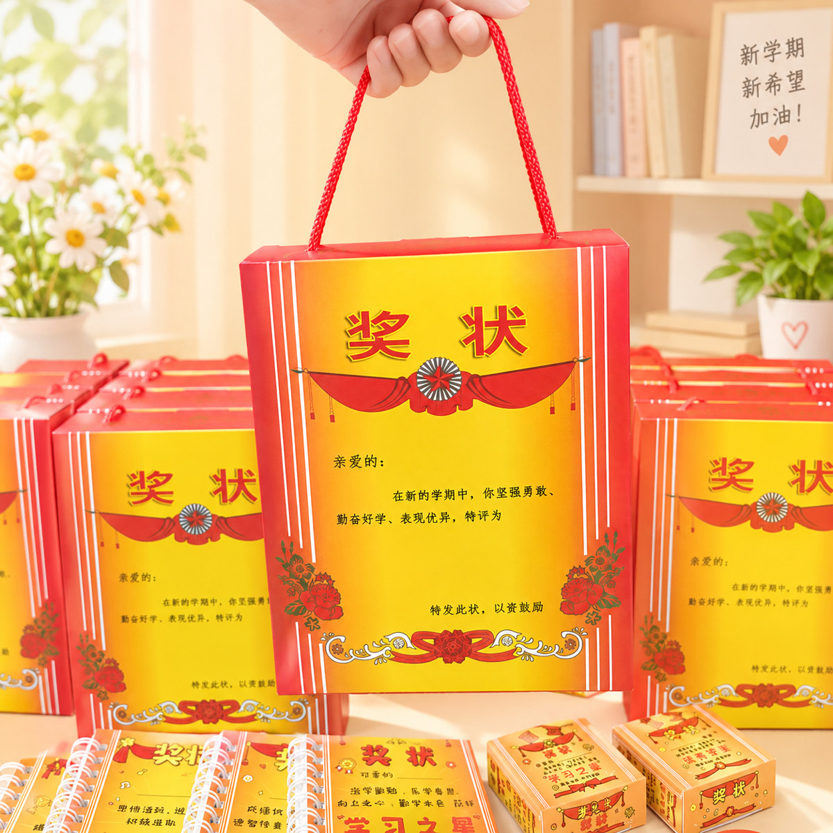 奖状手提礼盒学生文具套装伴手礼