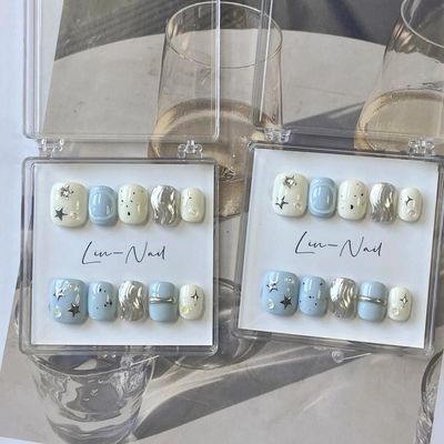 穿戴美甲纯手工可爱短款