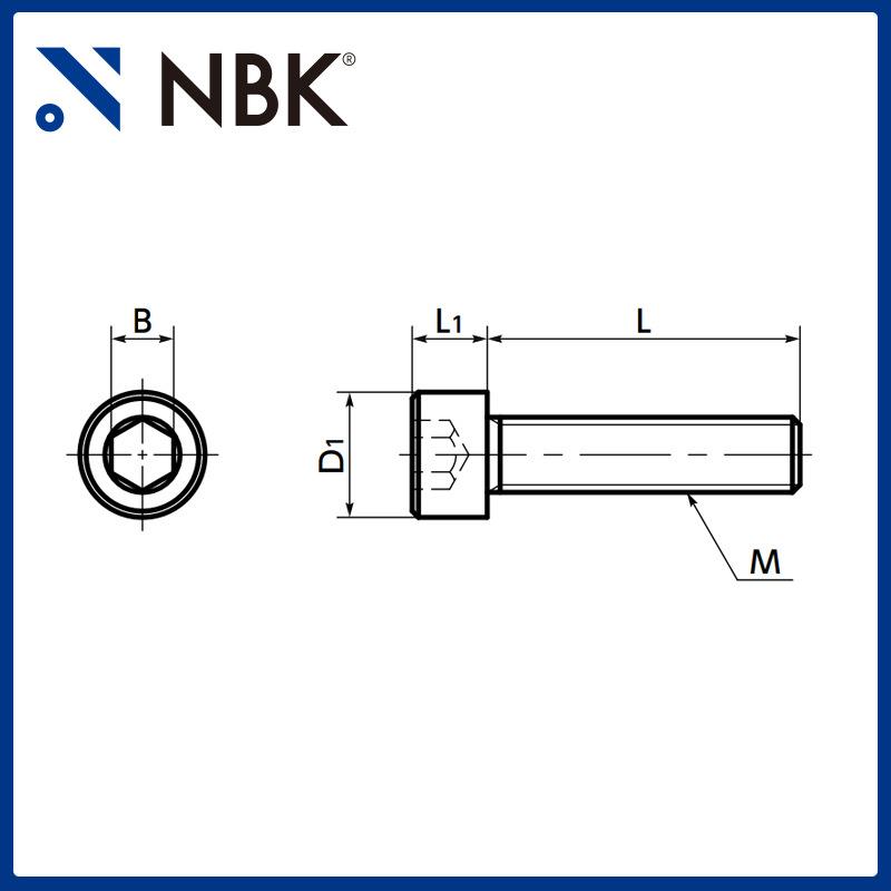 NBK SNSL M3-M8无磁内六角圆柱头功能性不锈钢316螺栓 厂家直供