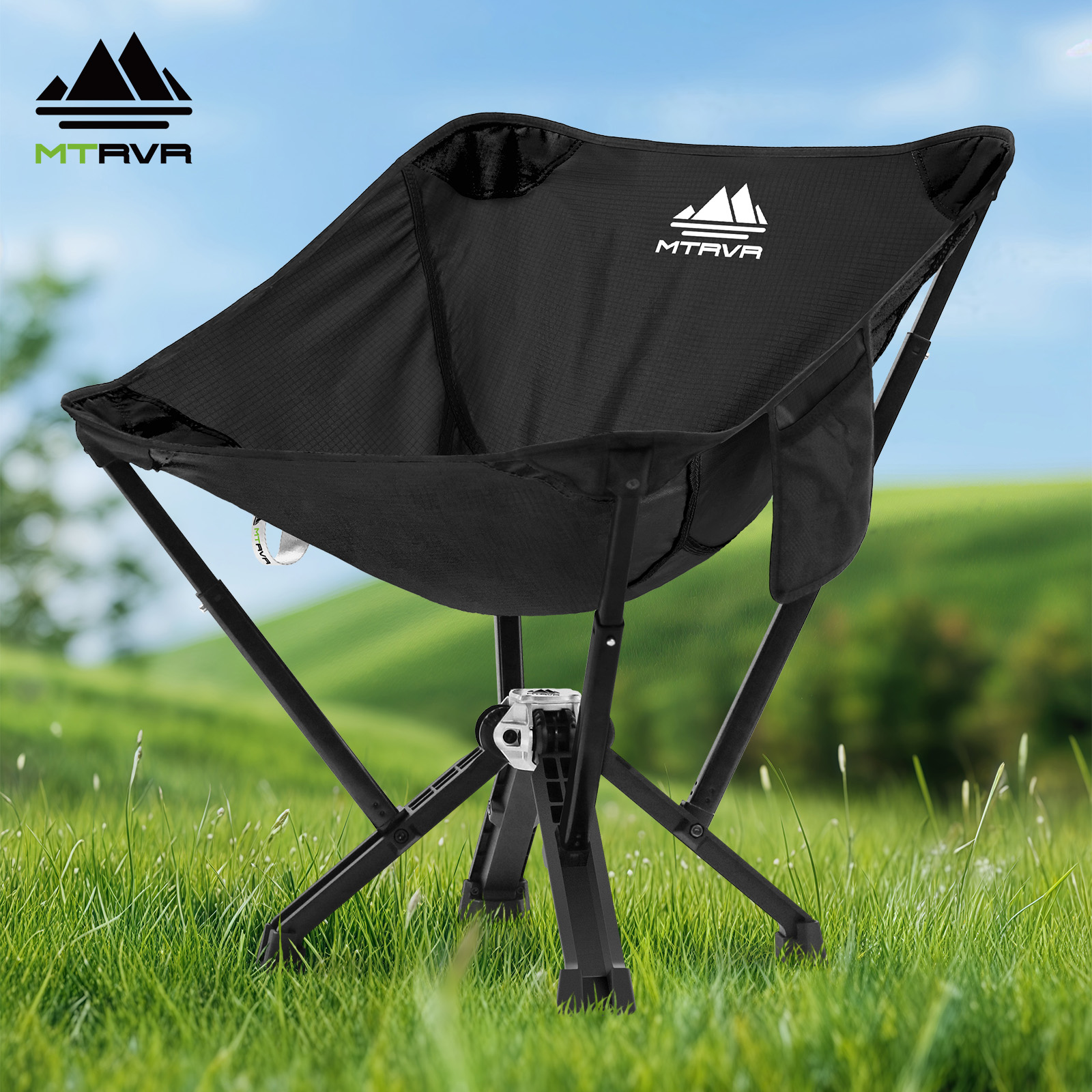 MTRVR 月亮椅露营椅子户外折叠椅便携式钓鱼凳沙滩椅野餐桌椅套装