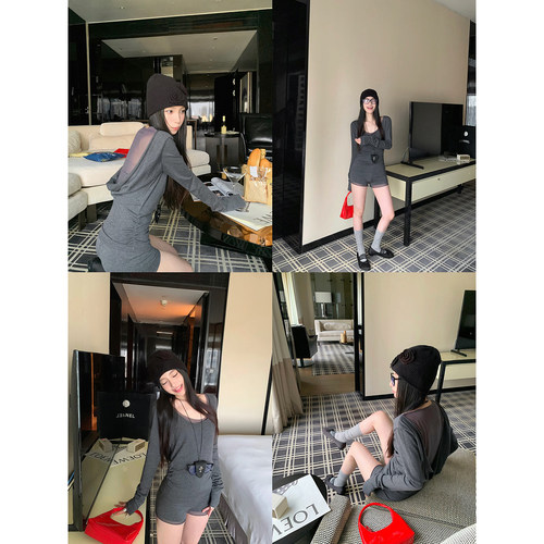 吴太甜悠闲时光U领露背针织衫